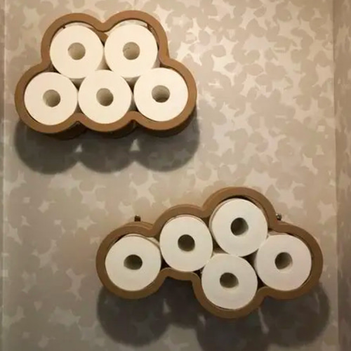 色が選べる☆もくもく雲トイレットペーパーホルダー バス
