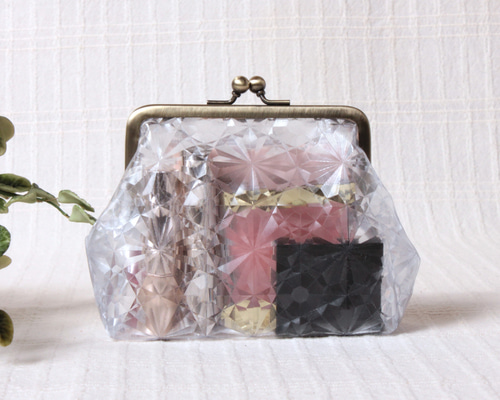 【ハンドメイド】がま口バッグ　 キラキラ蝶々　2点セット　 #413 d80d40b17fec5c42286dc8bafe43c6