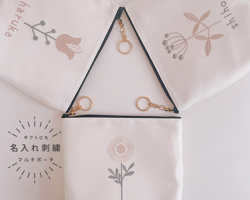 即購入◎ 刺繍名入れポーチ 名前 オーダー 出産祝い 入園準備 プレゼント 5386dad188da96f973a1ec4286874a