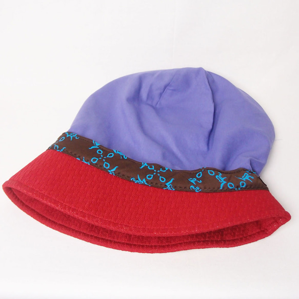 ピッコロ・バイカラー/S,Mサイズ キャスケット たためる帽子 風に飛ばない帽子 UV対策 8枚目の画像