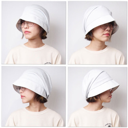 ピッコロ・モイスト/M・Lサイズ キャスケット たためる帽子 風に飛ばない帽子 UV対策 3枚目の画像