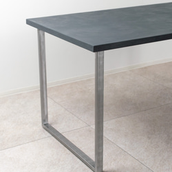 「サイズが選べる」モールテックスダイニングテーブル（シルバースクエア脚タイプ） / コンクリート / モルタル 12枚目の画像