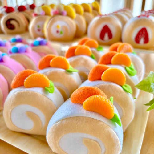 ロールケーキ専門店です♪おままごと☆フェルトのロールケーキ屋さん 6