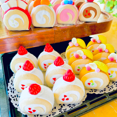 ロールケーキ専門店です♪おままごと☆フェルトのロールケーキ屋さん 6