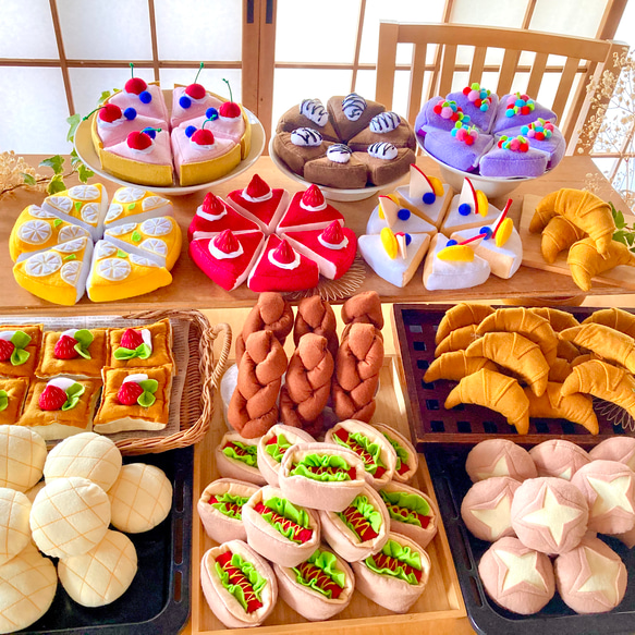 おままごと☆フェルトのパン&三角ケーキ屋さん 10枚目の画像