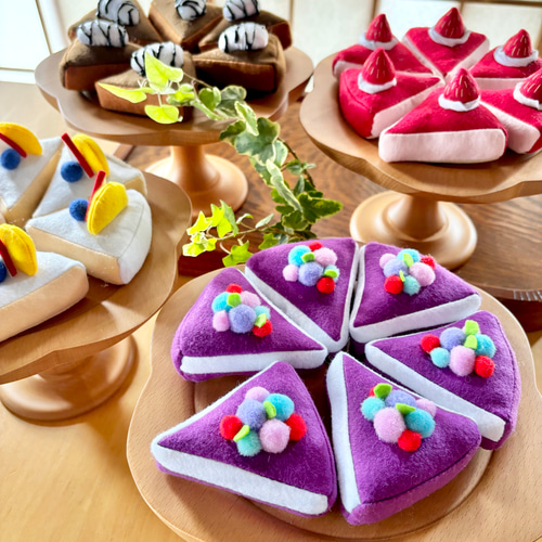 おままごと☆フェルトのパン&三角ケーキ屋さん おもちゃ・人形