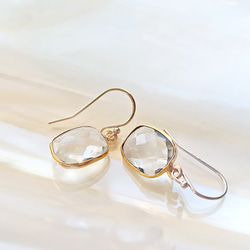 14KGF/ CRYSTAL EARRINGS 1枚目の画像