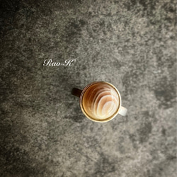 ✨silver925大人のシンプル・リング〜コーヒーアゲート(縞メノウ) 4枚目の画像