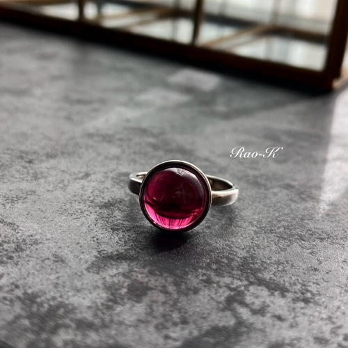 【新品】ロ―ドライトガ―ネット❣️925K14WG仕上げリング 新品】ロ―ドライトガ―ネット❣️925K14WG仕上げリング
