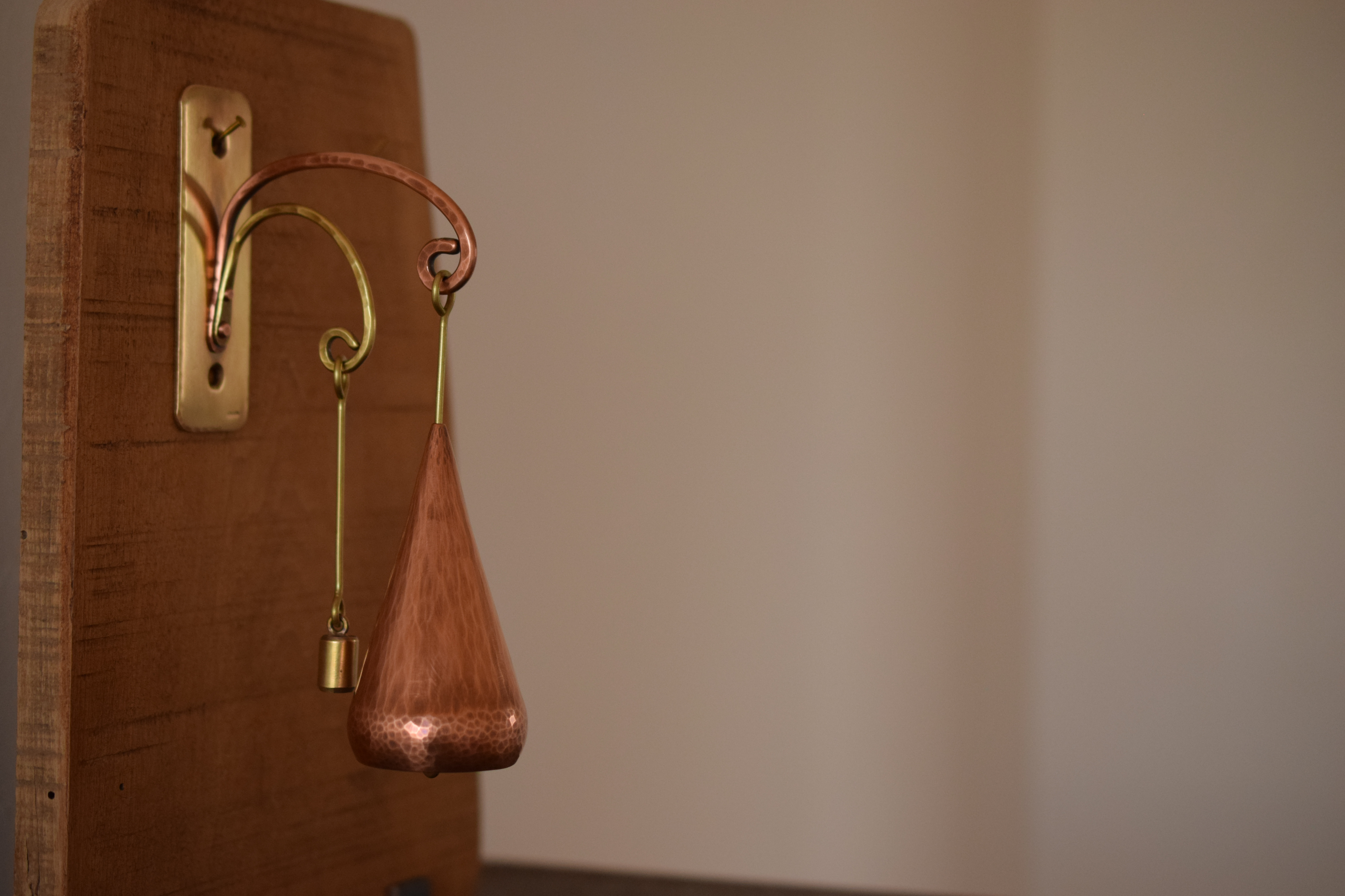 銅のドアベル(細め) 　※受注品