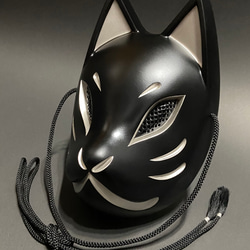 狐狸面具（黑x銀） 第3張的照片