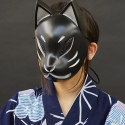 狐狸面具（黑x銀） 第8張的照片
