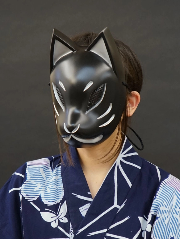 狐狸面具（黑x銀） 第8張的照片