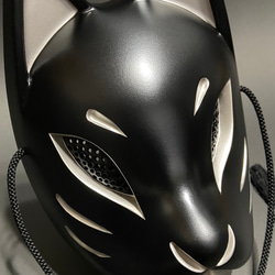 狐狸面具（黑x銀） 第5張的照片