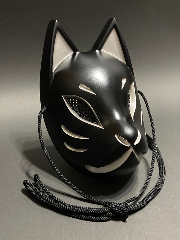 狐狸面具（黑x銀） 第2張的照片