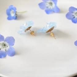 【再販なし】小花の耳飾り〜ネモフィラ〜 3枚目の画像