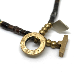 【BG】Natural stone & Buffalo horn bracelet〈BG20B0003〉ブレスレット 4枚目の画像