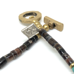 【BG】Natural stone & Buffalo horn bracelet〈BG20B0003〉ブレスレット 2枚目の画像