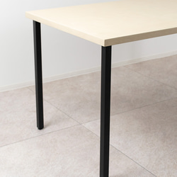 「サイズが選べる」モールテックスダイニングテーブル（ブラックストレート脚タイプ） / コンクリート / モルタル 10枚目の画像