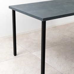 「サイズが選べる」モールテックスダイニングテーブル（ブラックストレート脚タイプ） / コンクリート / モルタル 12枚目の画像