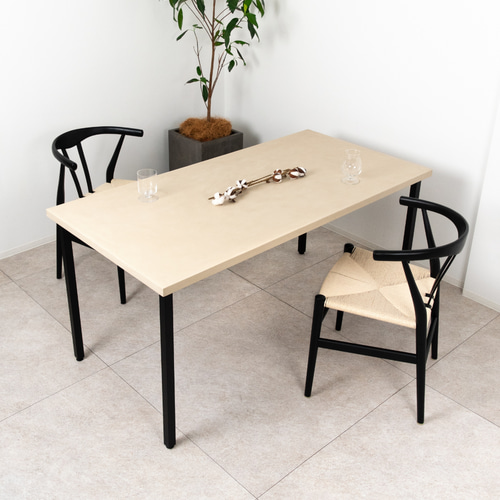 サイズが選べる」モールテックスダイニングテーブル（ブラック