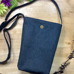 [Walk Pochette] Old Denim Indigo Blue String Length Adjustable F 第3張的照片