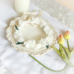 【送料無料】ベビー　キッズ　花冠　~natural white~  花かんむり　はなかんむり　結婚式　子供用　誕生日　 6枚目の画像