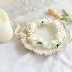 【送料無料】ベビー　キッズ　花冠　~natural white~  花かんむり　はなかんむり　結婚式　子供用　誕生日　 8枚目の画像
