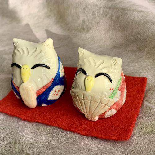 ふくろうの雛人形 ⑤ その他インテリア雑貨 ふくろう工房あかねんち