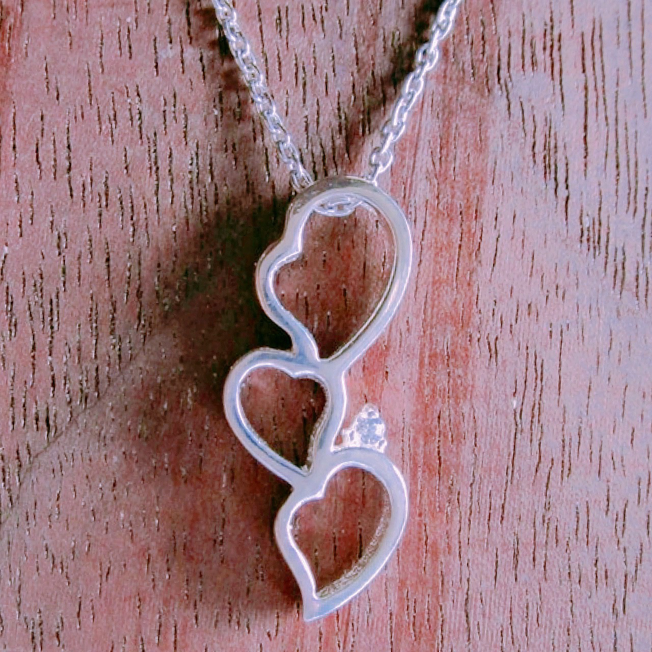 ぷくぷくハートの泡•ペンダント【スターリングシルバー製/CZダイヤ/ハートモチーフ】 12,600円