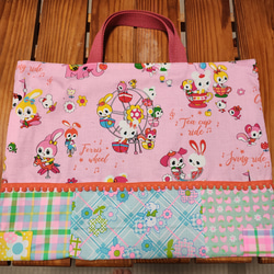 ハニーチューン♥巾着袋 ピンクス pinks パッチワーク 入園入学準備