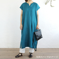 大人気！大人のサコッシュ2wayレザーショルダーバッグ 長財布も入る Square/L 旅行に（ブラック）. 6枚目の画像