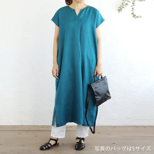 大人気！大人のサコッシュ2wayレザーショルダーバッグ 長財布も入る Square/L 旅行に（ブラック）. 6枚目の画像