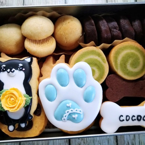 再『Creema限定』お好きなワンちゃんで※プレゼントにも！クッキー缶