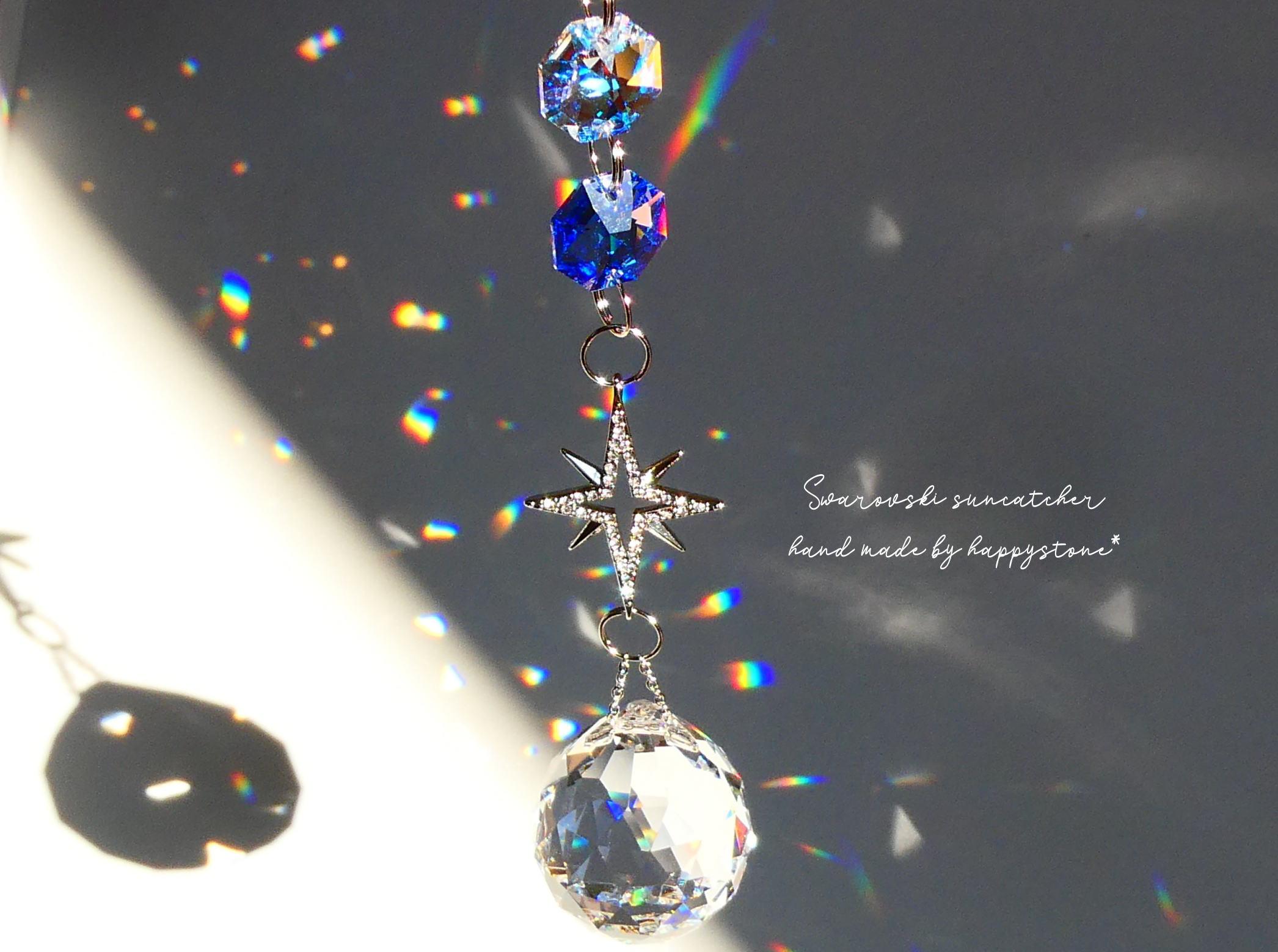 スワロフスキー　サンキャッチャー　ライトサファイア　ブルージルコン