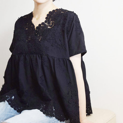 エディットフォールル レースカシュクールブラウス　ブラックeditforlulu EDIT. FOR LULU（エディットフォールル）の「【FIFI CHACHNIL