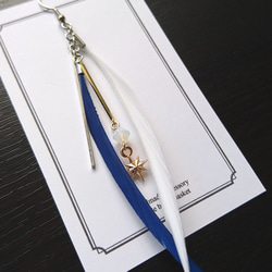 一番星のフェザー片耳ピアス 1枚目の画像