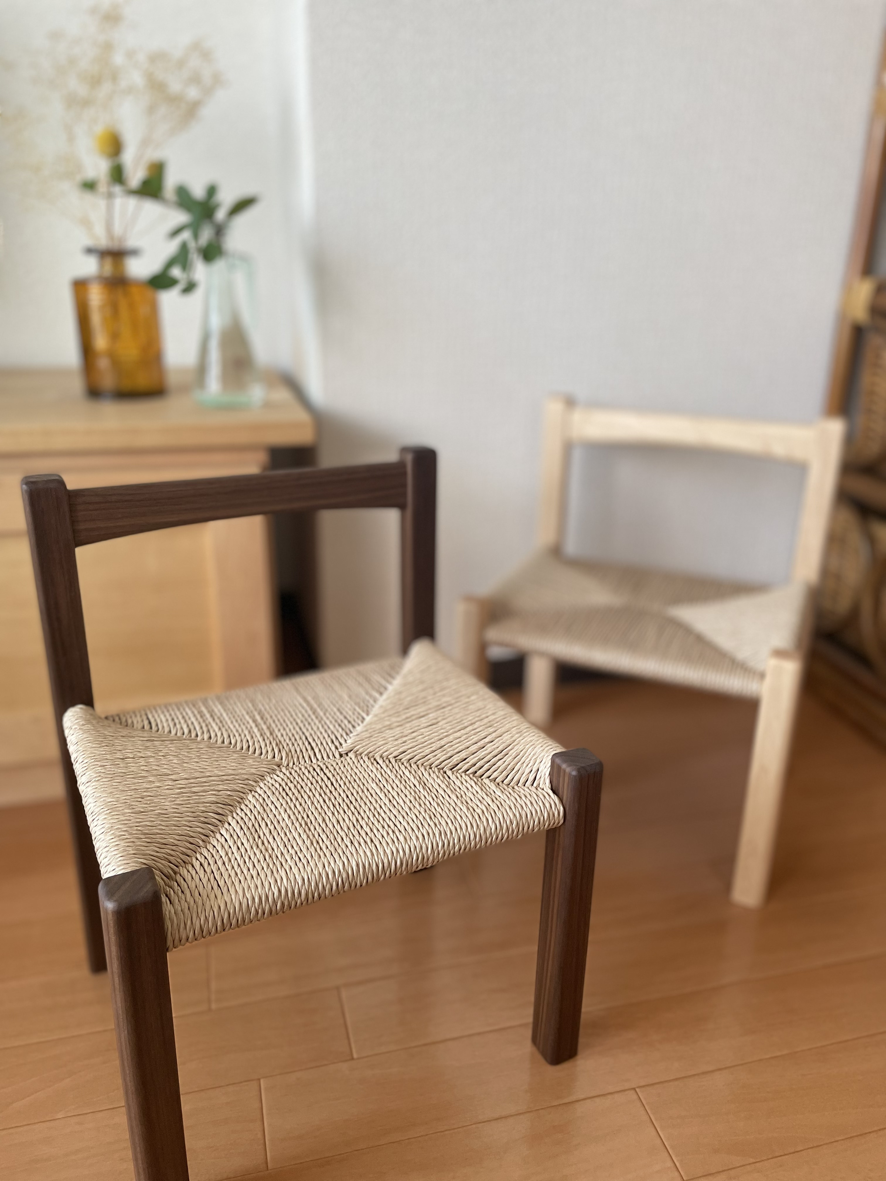 【yutaemon】ペーパーコードキッズチェア　SHIKAKU-mini