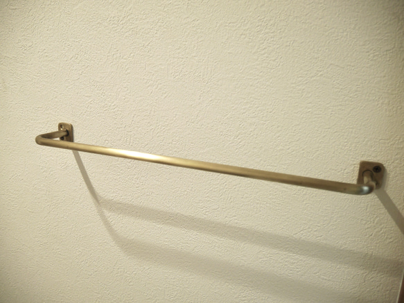 タオルハンガー W460 真鍮タオルバー タオルバー/真鍮/壁掛けラック 4枚目の画像