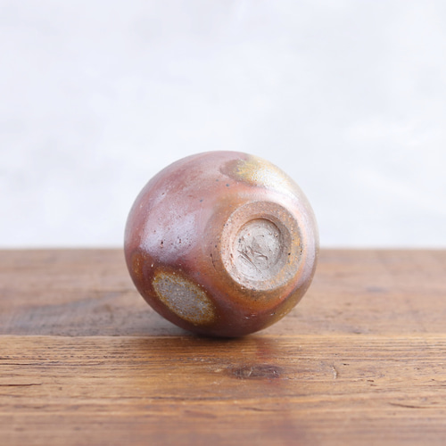 美品　作家物　備前焼　花瓶　一輪挿し　陶器製 手作り陶器　花器5点セット 備前焼 穴あき玉一輪（小鉢＋穴あき玉セット）【陶器・花器・花入れ