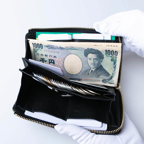 小さい長財布 TIDY2.0】栃木レザー 日本製 メンズ レディース ネイビー