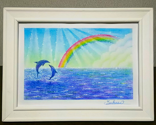 原画】『魚の王様』（鯛 魚 海 魚介類 海産物 絵画 パステル画）