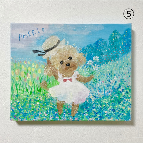 オーダー受注制作】30％offꕤペットさん似顔絵⚘アクリル絵の具