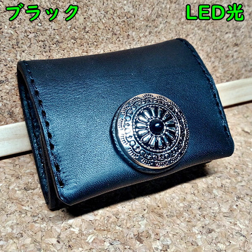 コンチョ付きコインケース 小銭入れ 男女兼用 本革 ヌメ革 サドル