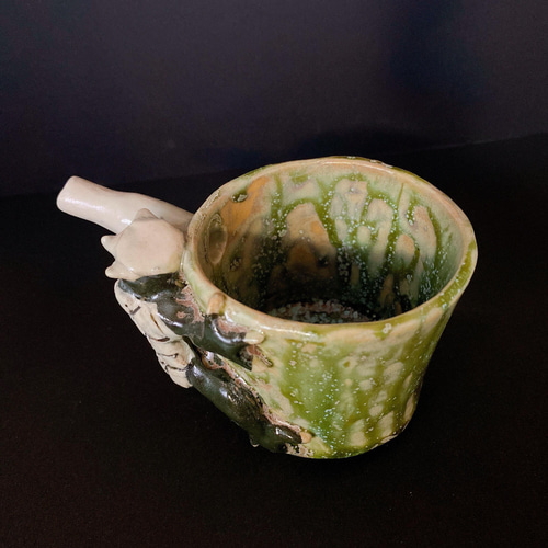 風変わりな“禅カッパ夫婦” 陶器オブジェ ＋ 酒器セット 風変わりな“禅