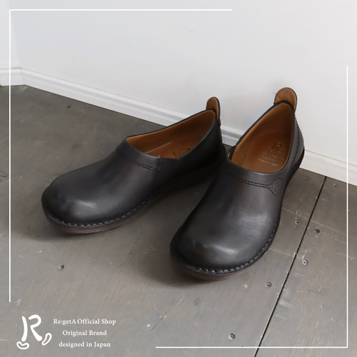vintage ナイロン×レザー 切り替え スクエアトゥ スリッポンシューズ vintage ナイロン×レザー 切り替え スクエアトゥ スリッポンシューズ