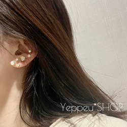 イヤリングorピアス☆Gypsophila in ear 1枚目の画像