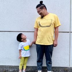 パパとお揃いコーデ2枚セット☆彡 モノクロすいか メンズ＆キッズベビーTシャツ ☆父の日Gift ☆お得なセット割引☆ 14枚目の画像