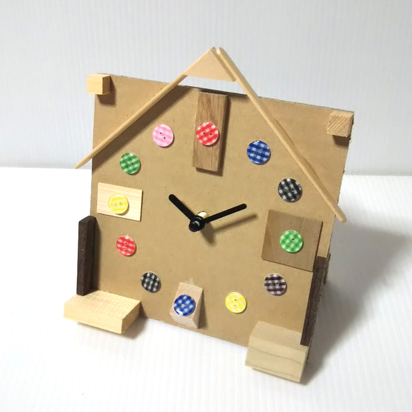 手作り粘土人形ハウス時計