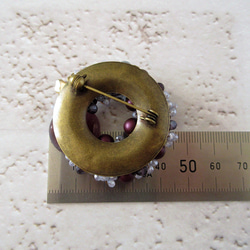 SALE  Brooch　チェコガラスボタン　お花（K0905) 4枚目の画像